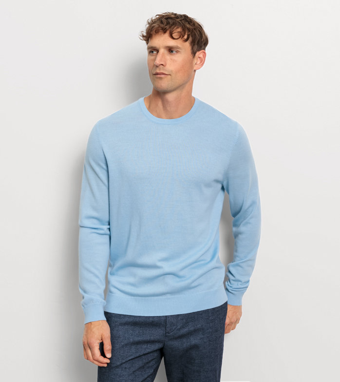 Casual Knitwear, Pullover, Light Blue