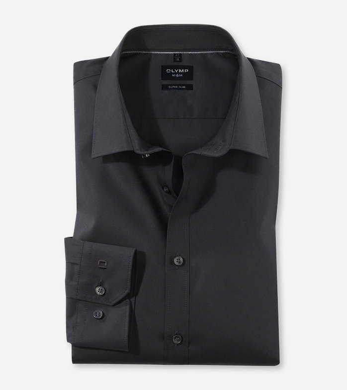 No. Six, Business shirt, super slim, Urban Kent, Black