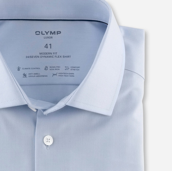 Businesshemd | OLYMP 24/Seven, 12302411 | fit, modern - Global Kent Luxor Bleu