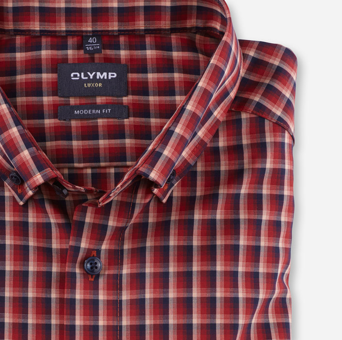 Rot Button-down OLYMP | 12744435 Businesshemd Luxor, fit, modern - |