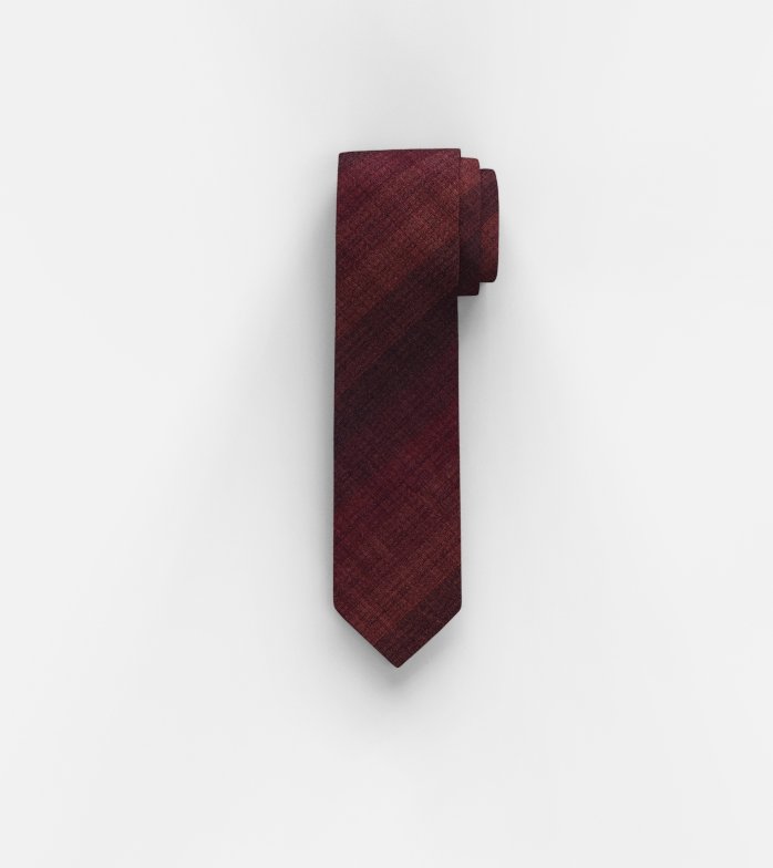 Tie, slim 6,5 cm, Brick Red