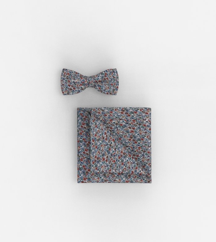 Bow tie / pocket square set, N, Brick Red