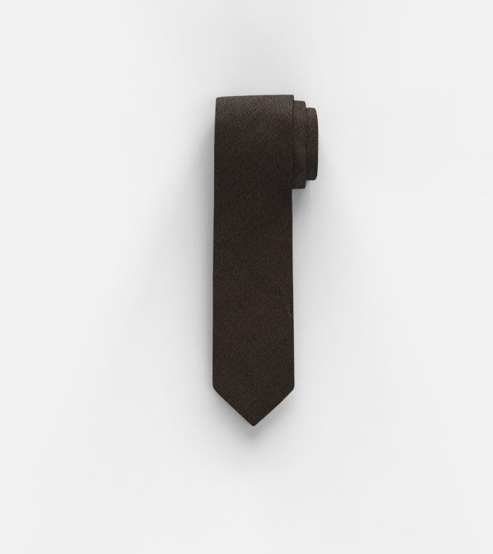 Tie, slim 6,5 cm, Brown