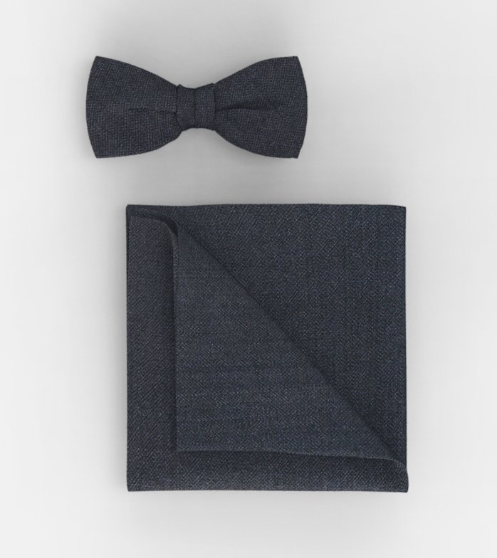 Bow tie / pocket square set, Marine