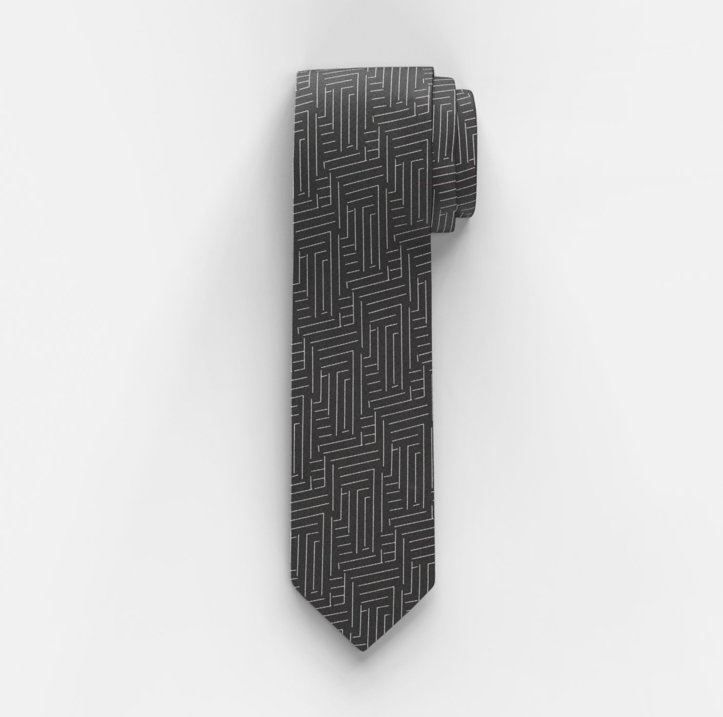 slim OLYMP Schwarz | 1771406801 - Krawatte, cm 6,5