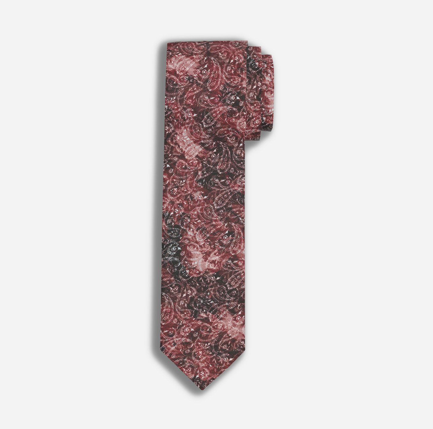 OLYMP Krawatte, slim Rot | - 1792203501 6,5 cm