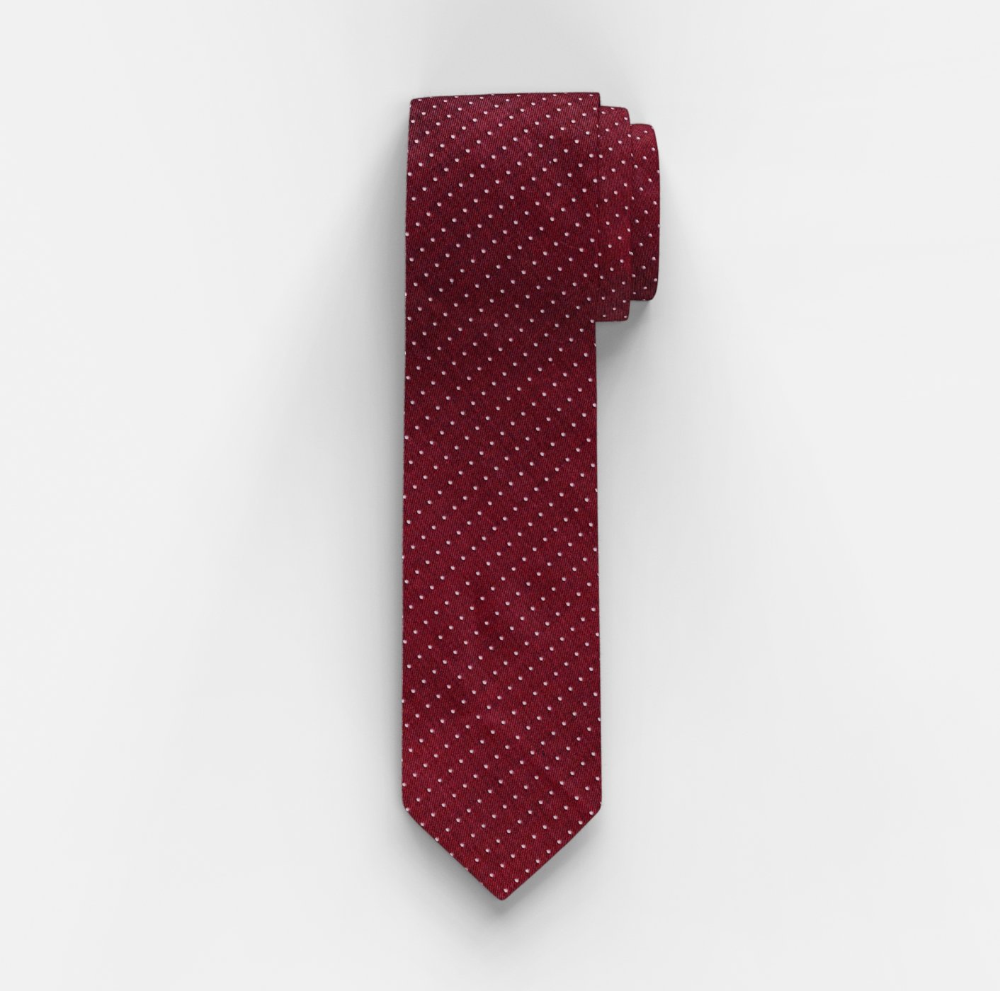 Dunkelrot OLYMP Krawatte, slim | 1794003901 - 6,5 cm
