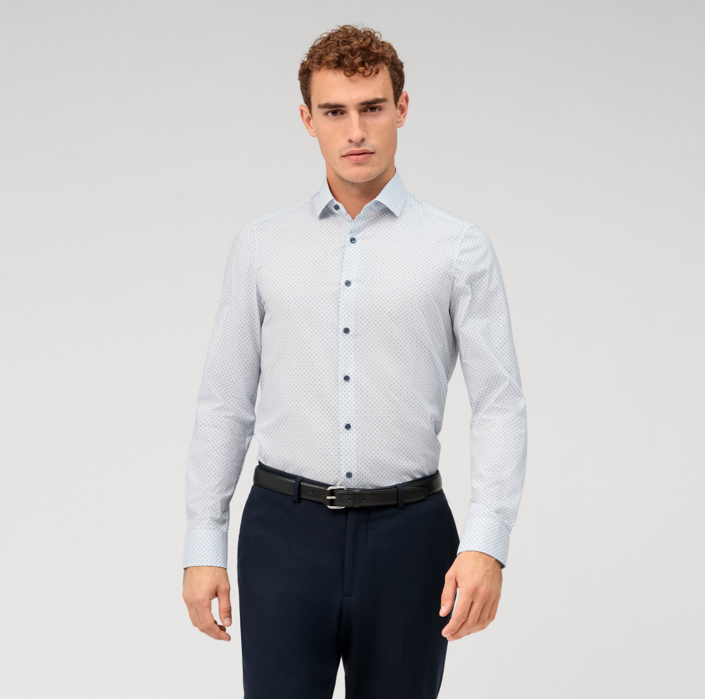 Kent body Level - Businesshemd Modern | 20685411 OLYMP Five, | fit, Bleu