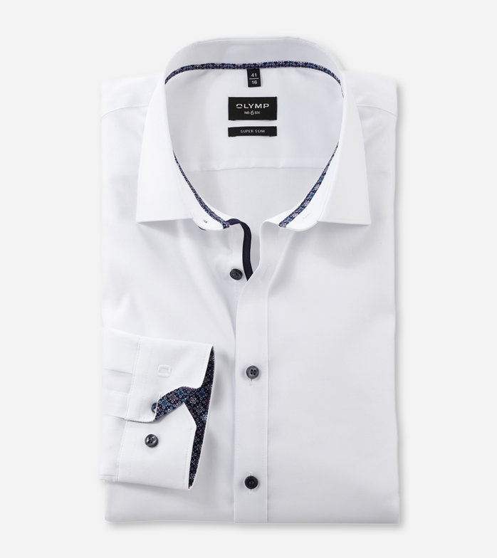 No. Six, Business shirt, super slim, New York Kent, White