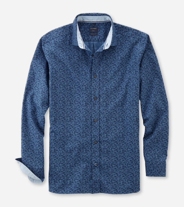 Casual, Casual shirt, regular fit, Kent, Marineblauw