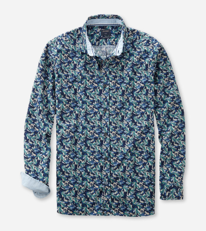 Casual, Casual shirt, regular fit, Kent, Marineblauw