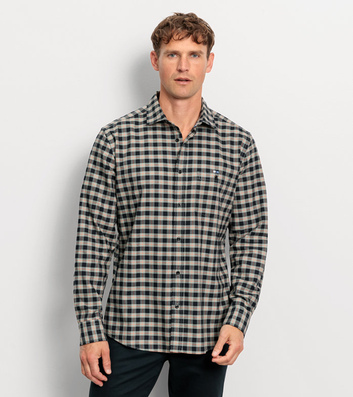 Casual, Chemise décontractée, regular fit, Kent, Gris-Vert