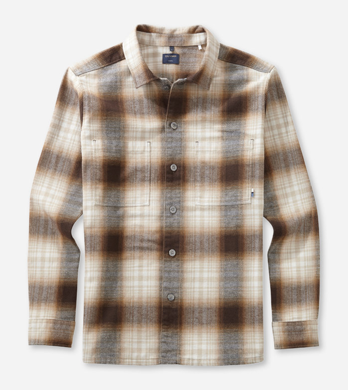 Casual, Chemise décontractée, Surchemise, Beige