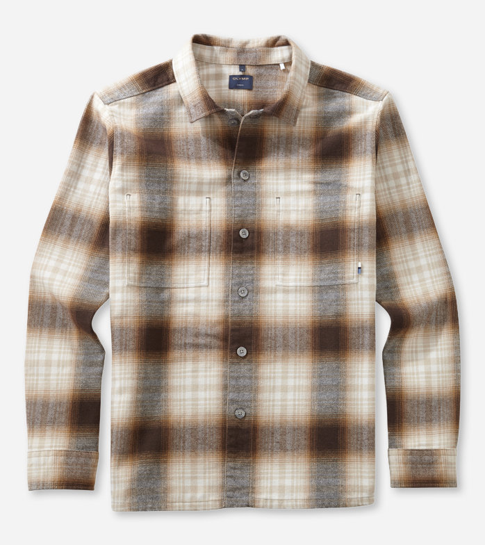 Casual, Casual shirt, Overshirt, Beige