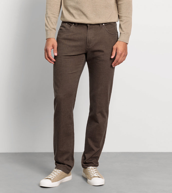 Five Pocket, modern fit, Broek, Bruin