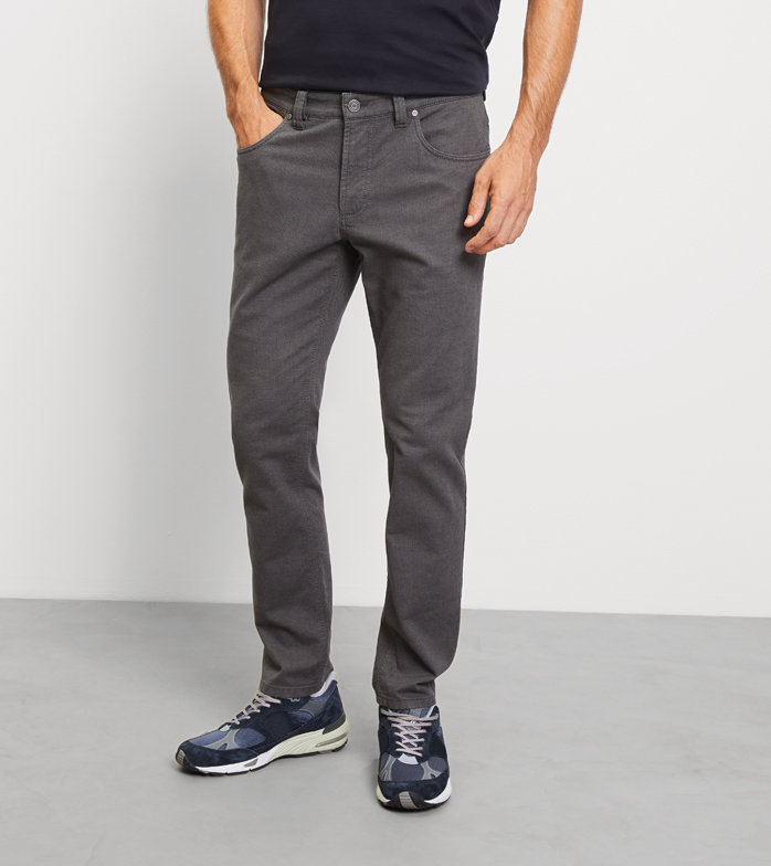 Five Pocket, modern fit, Pantalon, Gris Souris