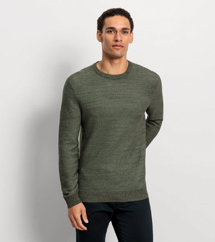 Casual Knitwear, Pullover, Olive