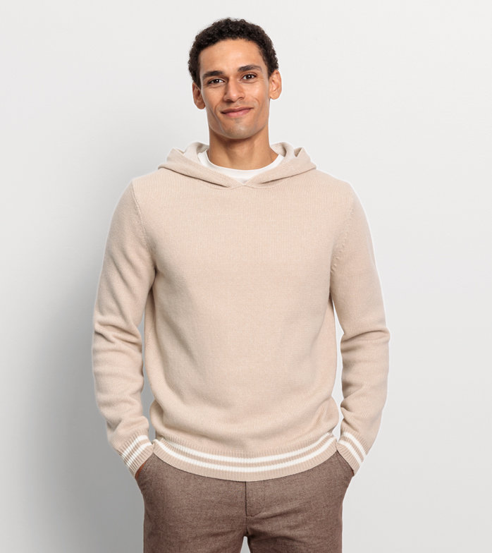 Casual Knitwear, Pullover, Natural