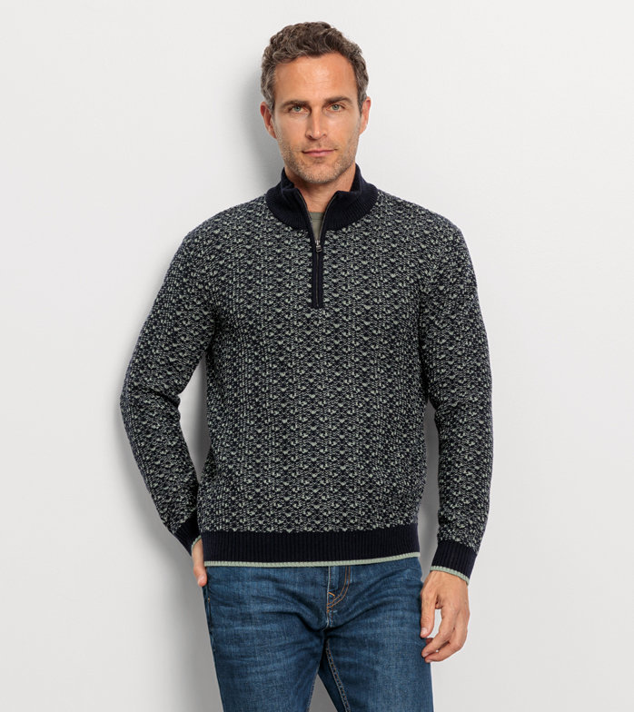 Casual Breisel, Pullover, Marineblauw