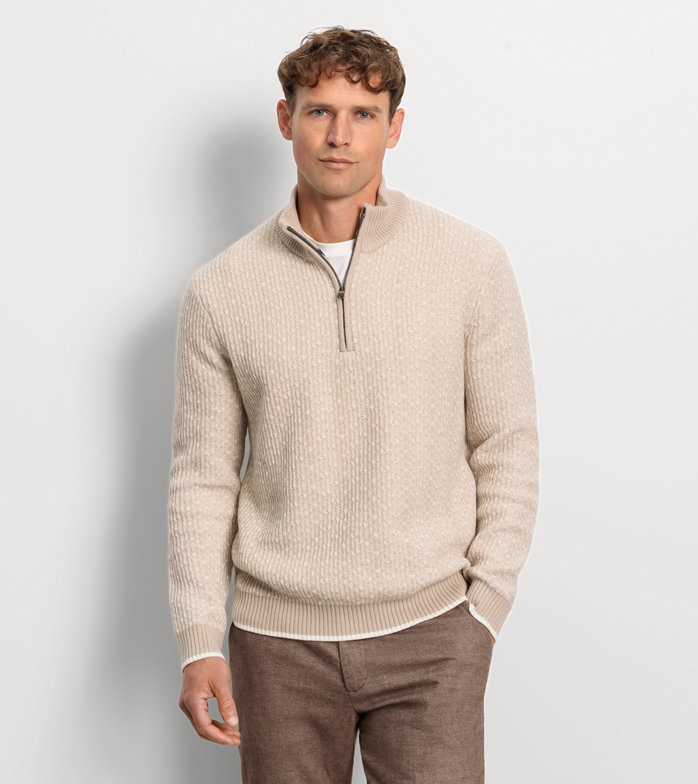 Casual Knitwear, Pullover, Natural