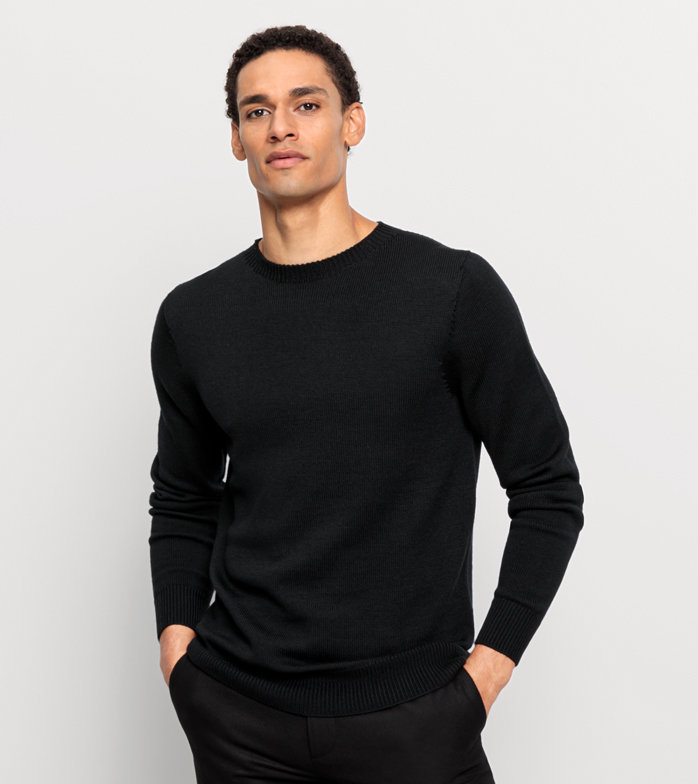 Oblymp Casual Strick, Pullover, Schwarz