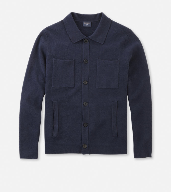 Casual Knitwear, Overshirt, Marine