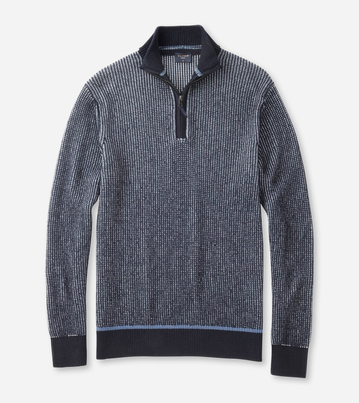 Casual Knitwear, Troyer, Marine