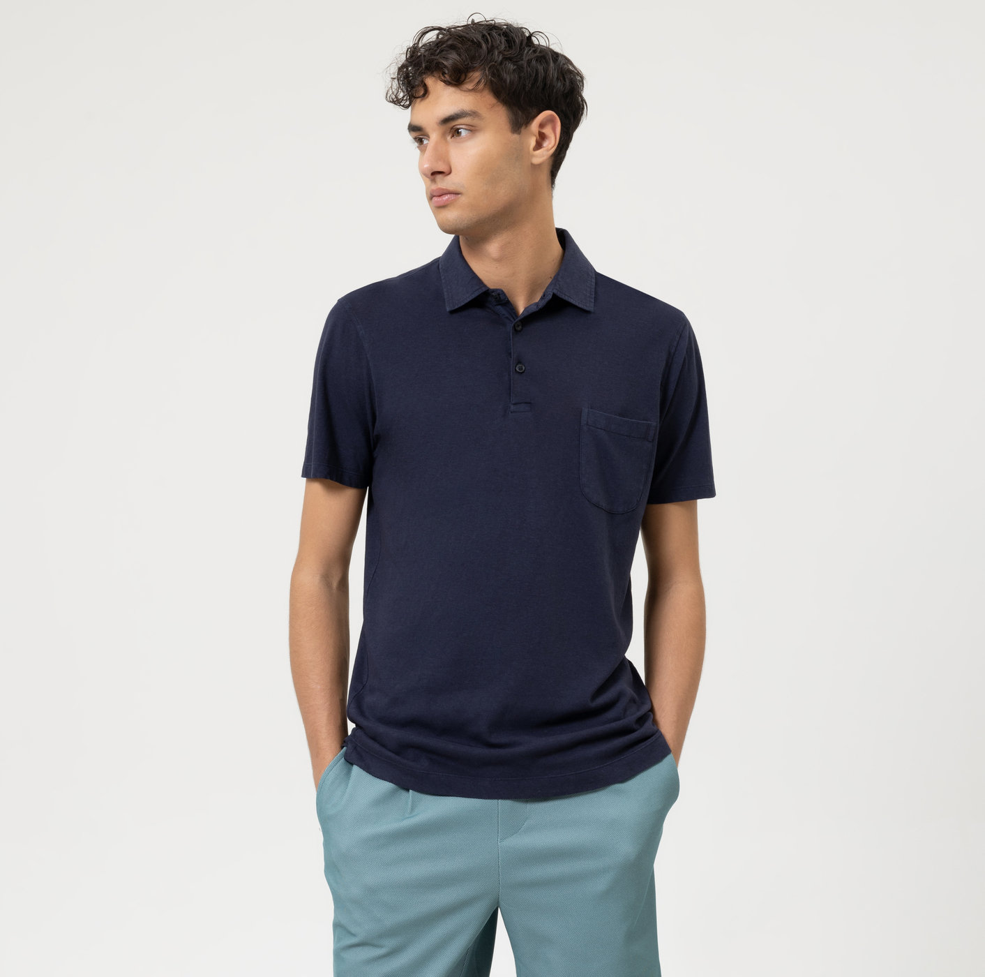OLYMP Casual | Marine , fit - 54153218 modern Polo