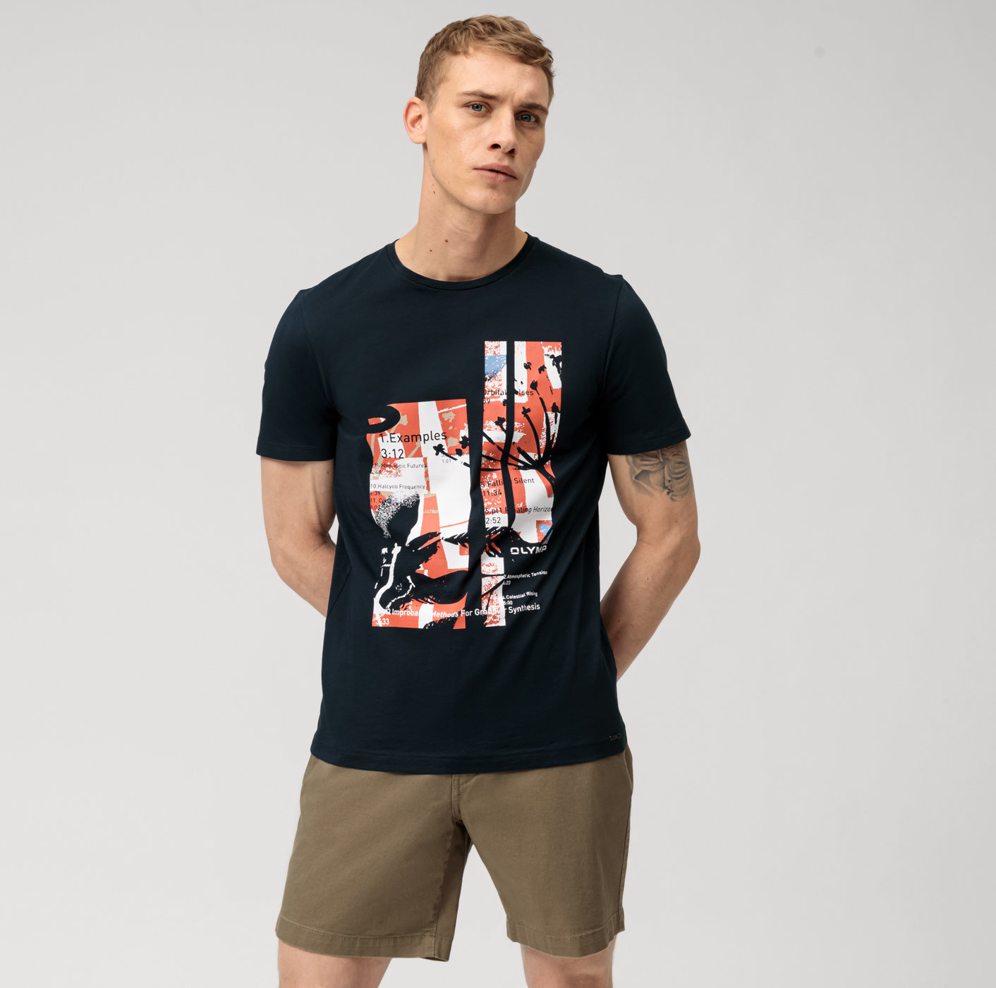 Five Level | body - OLYMP 56773218 fit T-Shirt, , Marine Casual