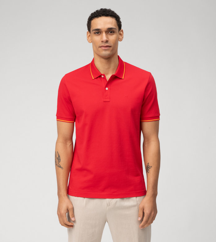 Casual Jersey, Polo, Rouge