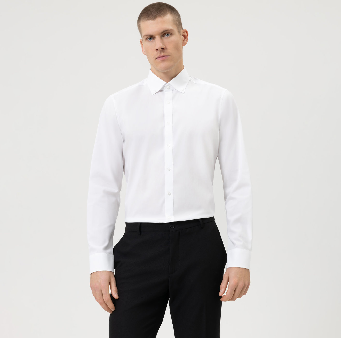Businesshemd | OLYMP Level Five, body fit, Button-down | Weiß - 60936400