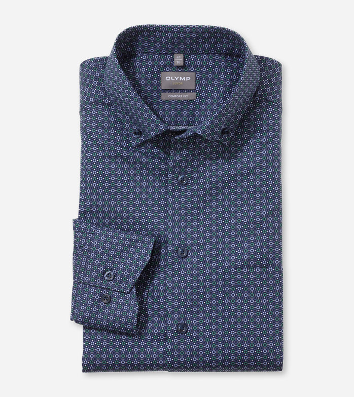 Oblymp Luxor, Businesshemd, comfort fit, Button-down, Grün