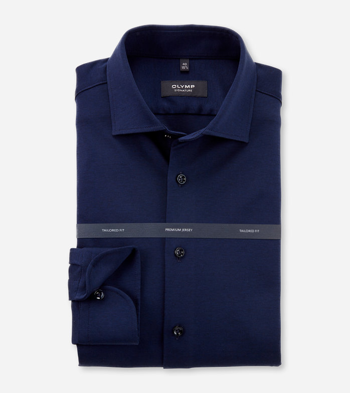 SIGNATURE, Chemise d'affaires, tailored fit, SIGNATURE Kent, Bleu Nuit