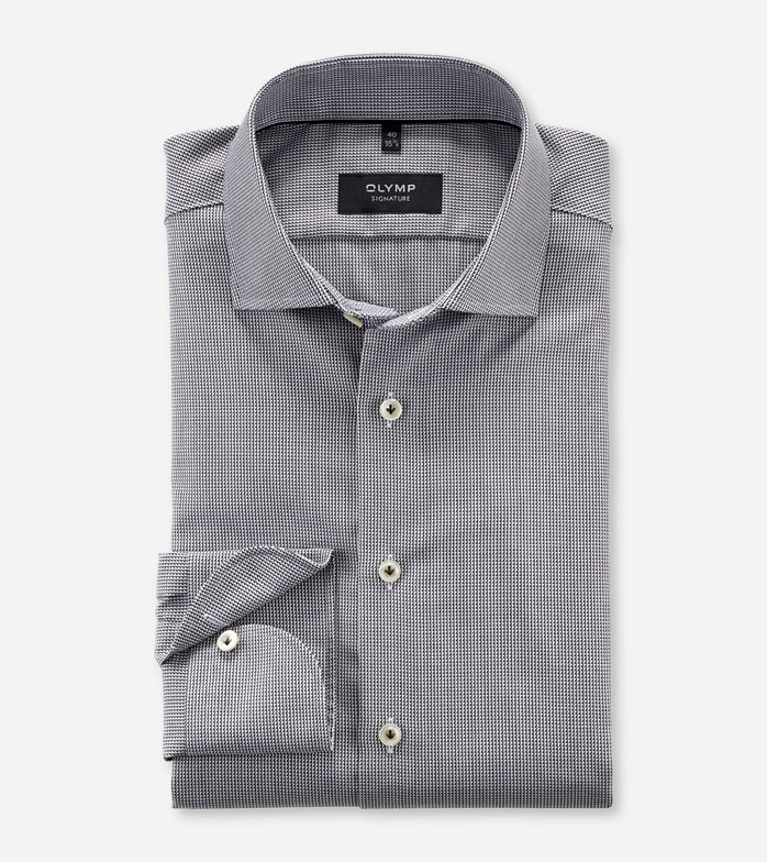 SIGNATURE, Business shirt, tailored fit, SIGNATURE Kent, Grey