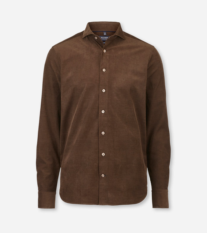 SIGNATURE Casual, Casual shirt, tailored fit, Cutaway, Brown