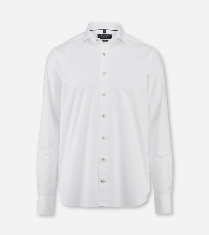 SIGNATURE Casual, Casual shirt, tailored fit, Cutaway, White