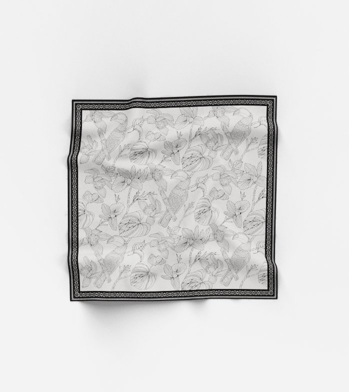 SIGNATURE Bandana, 60x60 cm, Weiß